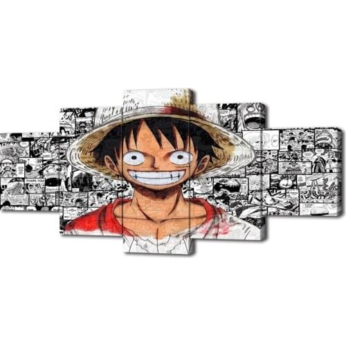 Modern Canvas Painting Anime Manga One Piece Posters and Prints Wall Art Picture for Living Room Home Decor with Frame