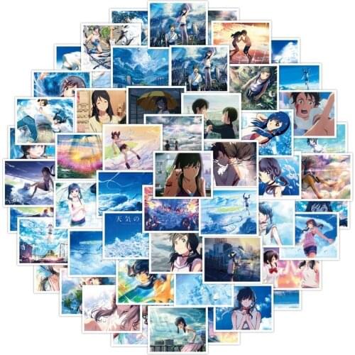 10/50Pcs Anime Weathering with You Series Stickers Diy Children Toys Gift for Notebook Laptop Mobile Phone Decoration Stickers
