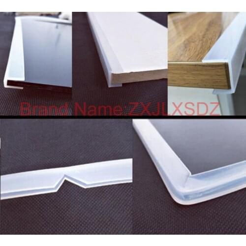 2 Meters U-shaped silicone rubber shower room door and window glass seal strips weatherstrip