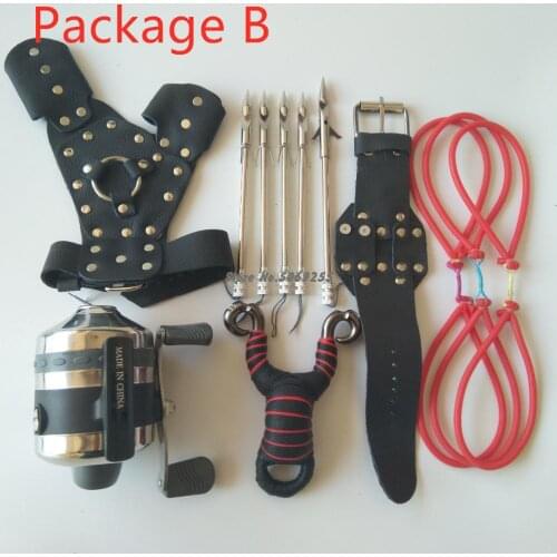 1Set Wolf Shooting Device Fish Bladder Slingshot Shooting Device High Precision Fishing and Fishing Shooting Artifact Set