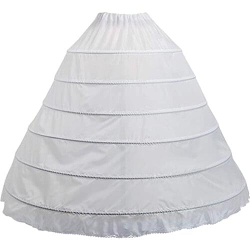 Hoop Skirt Petticoats for Women, Full Shape Women Petticoat 6 Hoop Skirt Ballgown Underskirt Slip for White Wedding Dress