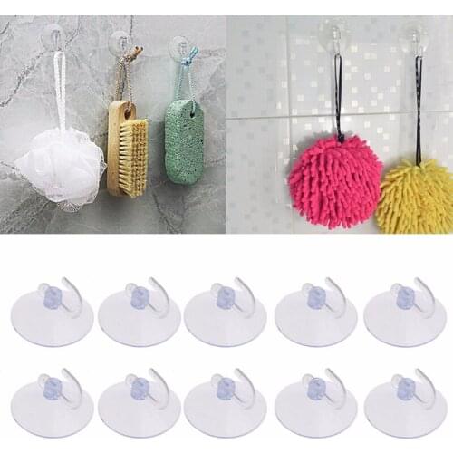 10PCS Glass Window Wall Strong Suction Cup Hooks Hanger Kitchen Bathroom New W110