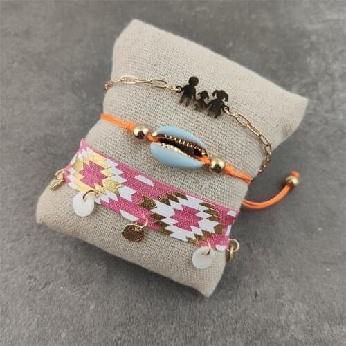 3 Pcs/ Set Women Bracelets Set Boho Gem Shell Coral Bead Chain Tassel Multilayer Bracelet Charm Lady Gold Jewelry Gift