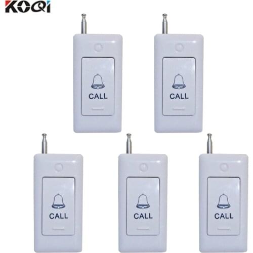 5pcs KOQI LIMITED 5pcs Hospital Call Bell Button System Wireless Buzzer Caller for Restaurant Construction Site K-B