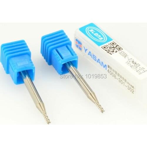 5pcs SLONS S200AL-2*4*50L 4mm shank diameter tungsten carbide end mill for Aluminium alloy