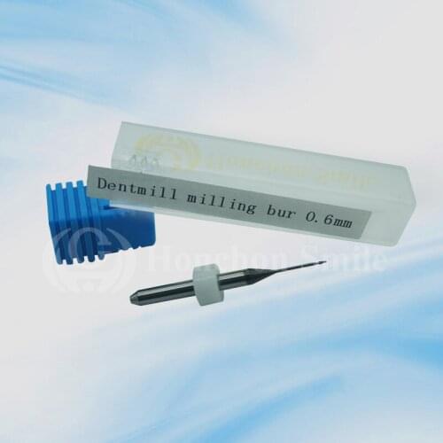 5pcs Dentmill burs DLC coating shaft 3mm length 47mm size3.0/2.0/1.0/0.8/0.6/0.3mm/ 2018 High quality dental zirconia burs