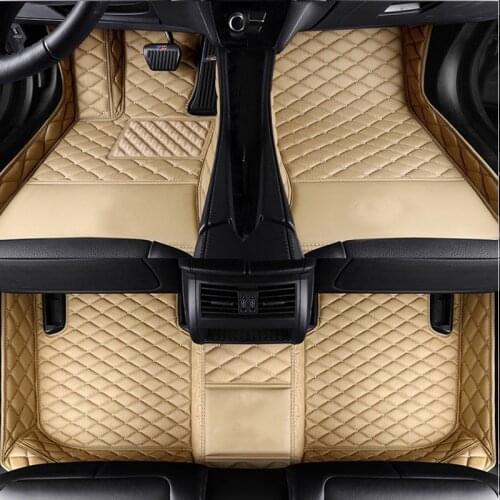 Car floor mats for Mercedes Benz A C E W204 W205 W211 W212 W213 S class CLA GLC ML GLE GL 1 layer leather mat carpet rug