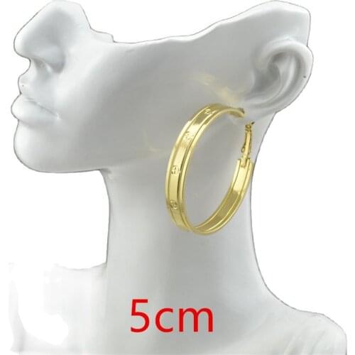 Big circle Heavy Hoop Earrings for women Fashion Jewelry Accessories Wholesale European American exaggerated personality punk