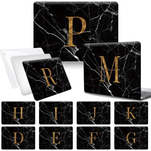 Apple Macbook Pro Case for Pro 13" A1708(retina)/15" A1398(retina)/16" A2141 Black Marble Pattern Laptop Protective Cover