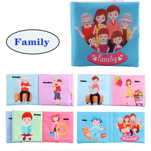 Baby Montessori Material Sensory Toys for Baby 1 Year Montessori Book Soft Educational Books Toys for Infants E2266F