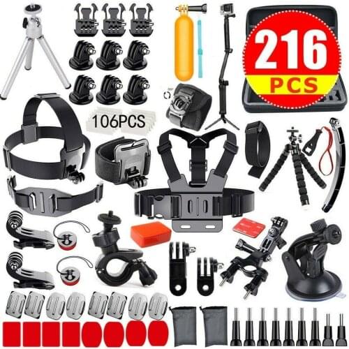 For Gopro Hero7/ 6/5/4/Session camera Kit Accessories Set Kit with Carrying Case