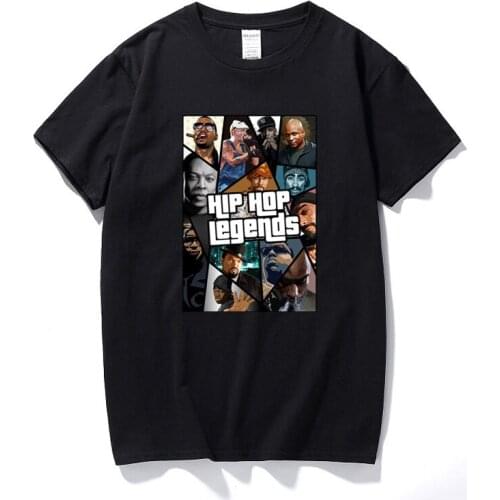 Summer Fashion Streetwear Mens T-shirt Hip Hop Legends T Shirt Men Rapper Graphic Tshirts Unisex Comfortable Cotton Camisetas