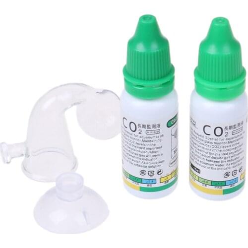 Aquarium CO2 Indicator Drop Checker Solution Long Term Monitor Test Fish Tank Glass Aquatic Co2 Tester Plant Diffuser Cylinder
