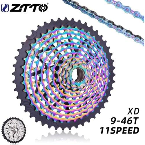 ZTTO ULT 11 Speed 9-46T Rainbow Cassette MTB XD Core Ultralight 363g Steel Durable Ultimate11s Sprocket 9-46 k7 511% Range