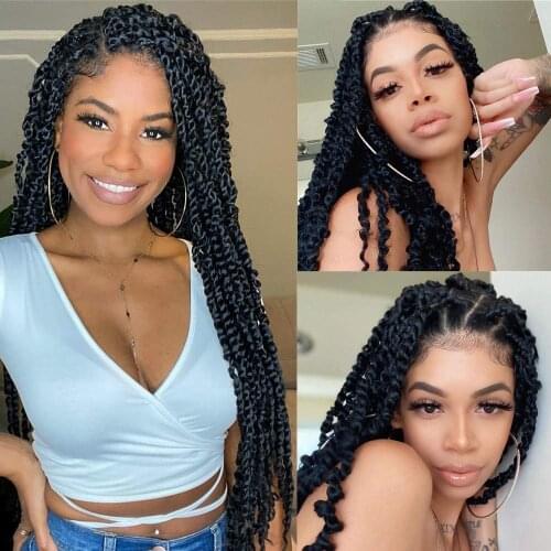 CLASSIC PLUS 20 inch Fluffy Locs Crochet Braids Ombre Spring Twists Hair Synthetic Braiding Hair Extensions Braids Passion Twist