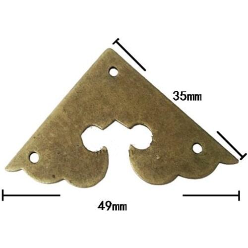 Bulk Triangle Brass Coner Cabochon,Ancient Vintage Corner,Flatback Metal Embellishments Scrapbooking,Wooden Box Decor,35mm,1PC