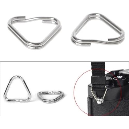 10pcs/set Metal Triangle Rings Split Digital Camera Strap Hook Replacement Parts Camera Strap Triangle Rings