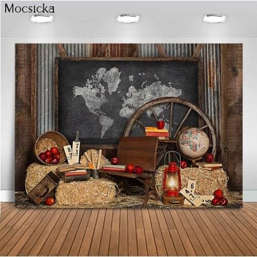 Mocsicka Baby Shower Background Barn Oil Lamp Decoration Style Child Portrait Background Photography Banner