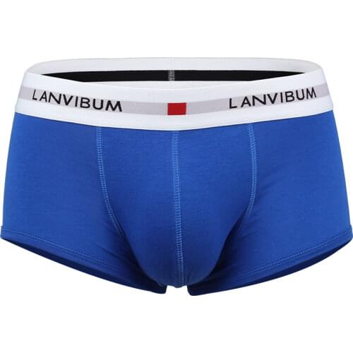 Men 's Boxer Shorts Sexy Cotton Briefs Student Underwear Soft Intimate Comfortable Plus Size Underpants Low-rise Solid Color XXL