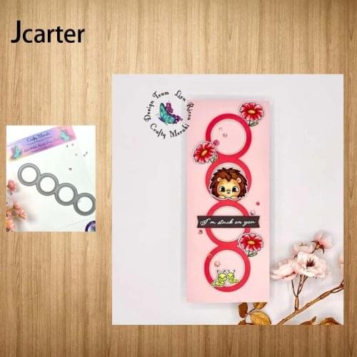 2021 New 4 Circle String Frame Metal Cutting Dies Craft Handmade Knife Mould Blade Punch Stencils Dies Cut Scrapbooking Model