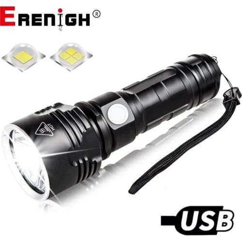 4000LM LED Flashlight XLamp XHP70.2 USB Charging Torch 3 Modes use 18650 26650 Rechargeable Battery Waterproof Outdoor Lantern