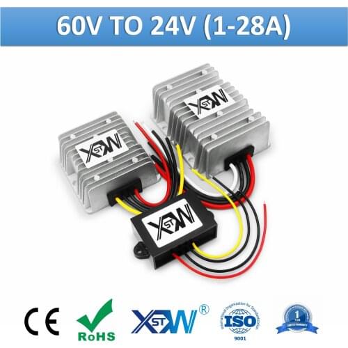 Step Down Volt Converter DC-DC 30V-75V 36V 48V 60V 72V to 24V Car Step Down Converter Power Supply Converter Waterproof IP67