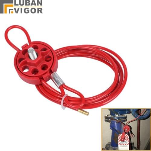 Universal Wheel Cable Locks , gate valve Lock/ Diameter (3mm) Insulated cable,Industrial safety locks