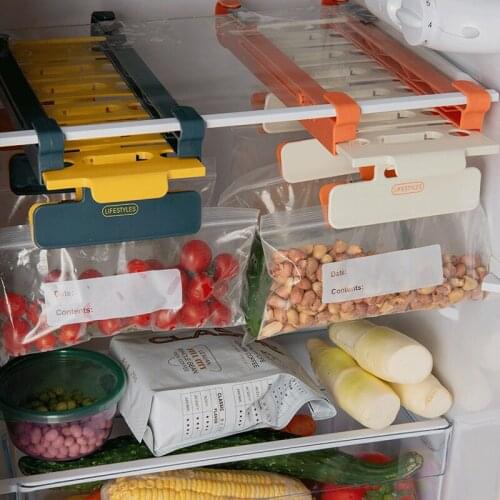 Refrigerator Storage Rack Rail Seal Clip Household Cabinet Hanger Japanese Double Seal Food Preservat Bag Thicken Storage Bag