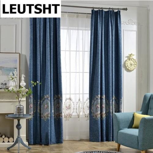 Jacquard blackout curtains Textile Cotton Linen Window Treatments Cortinas Curtains For Living Room Kitchen Bedroom