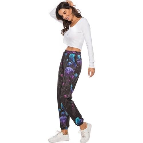 Women Running Pants Outdoor Sports Fashion Casual Printed Sports Pants For Lady Women Fitness Pants For Running
