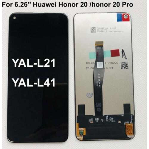 Original AAAA For 6.26'' Huawei Honor 20 honor 20 Pro YAL-L21 YAL-L41 YAL-AL10 LCD Display Touch Screen Digitizer Assembly parts