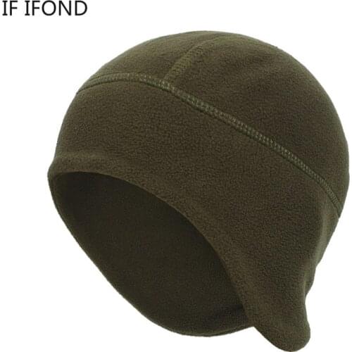 Winter Warm Windproof Beanie Hat Fleece Thermal Helmet Liner For Women Men Bonnet Adult Outdoor Running Skiing Bicycle Caps