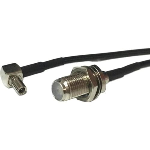 2PCS New F Female Jack to TS9 Plug Right Angle Connector RG174 Coaxial Cable 20CM 8" Adapter usb Modem Extension Cable