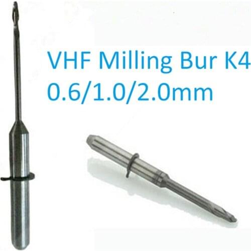 5 PCS/lot Length 35mm Dental Lab Zirconia/PMMA VHF Milling Burs 0.6/1.0/2.0mm For VHF K4 Open System CAD CAM