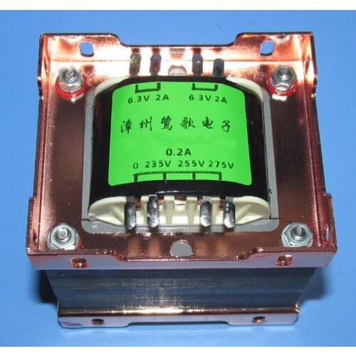 6P6P / 6P14 push-pull amplifier uses 87W 0-235V-255V-275V 0.2A 6.3V2A, 6.3V2A, 6.3V1A power transformer, EI76X45mm Z11 iron core