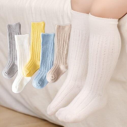 1-2Years New Toddler Baby Girl Knee Stockings Hosiery Leg Warm Cotton Breathable Baby Infant Knit Over Thigh Cotton Stockings