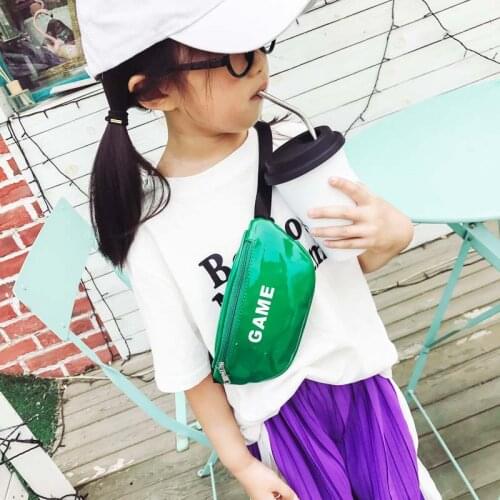 New Child Waist Bag For Kids Chest Bag Leather Mini Fanny Pack High Capacity letter Bum Bag Kidney Banana Bags Crossbody Bags