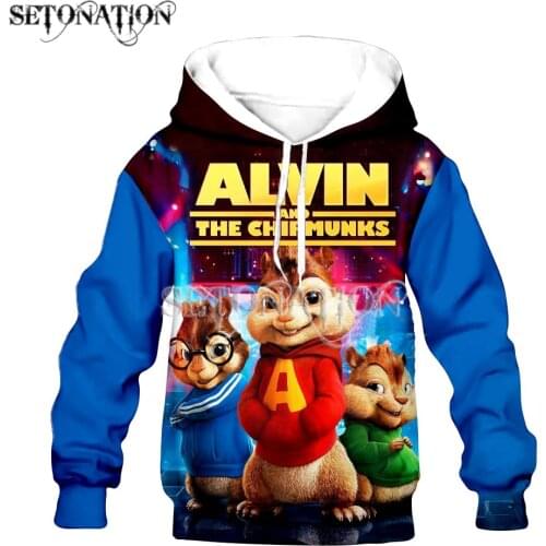 Alvin and the Chipmunks KID 3D print boys/girls Flannelet thickening type Children zipper coat Sweatshirt/Hooded//family