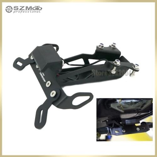 For YAMAHA MT-09 Tracer FJ-09 2015-2020 Motorcycle Tail Tidy Fender Eliminator Registration License Plate Holder Tracer900 Light