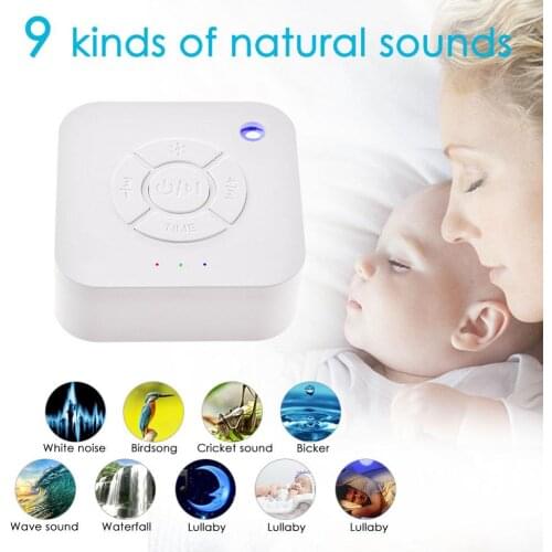 White Noise Machine USB Rechargeable Timed Shutdown Sleep Sound Machine For Sleeping & Relaxation for Baby Adult Office Travel