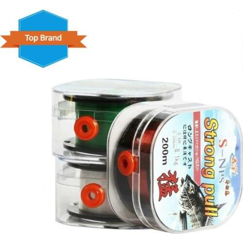 200M monofilament nylon fishing line japan super strong 0.1Mm-0.6Mm Sinking Abrasion Resistance Freshwater Rope Peche