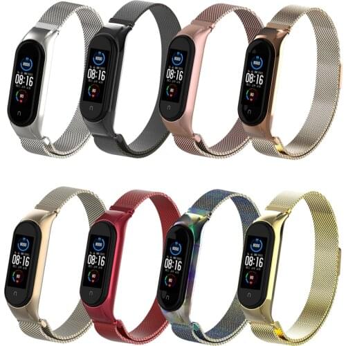 Milanese Loop Band Strap for Xiaomi Mi Band 5 3 4 Miband 5 3 4 strap band For xiaomi miband 4 miband 5 miband 3