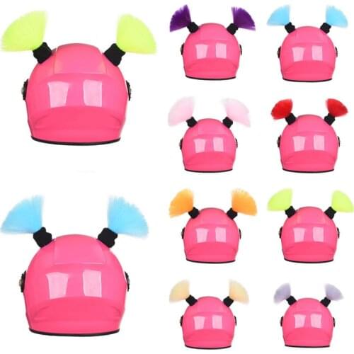 Motorcycle Helmet Dirty Braid Ponytail Deco Motocross Full Face Off Road Helmet Silicone Sucker Car Styling Punk Style Cosplay