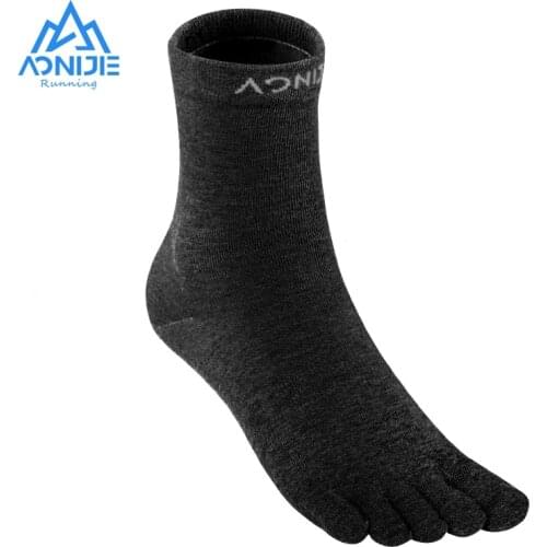 AONIJIE 1 Pair Outdoor Five Toe Socks Quick Drying Long Tube Socks Breathable For Camping Hiking Running Marathon Jogging E4813