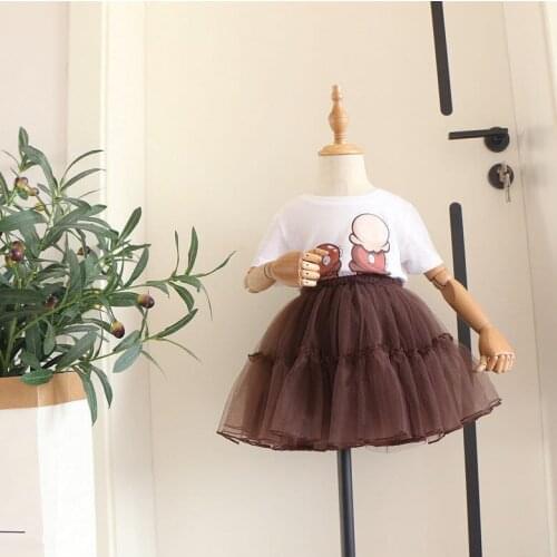 Baby Girls Net Yarn Cupcake Skirt Autumn Winter New Children Tutu Skirts Korean Fashion Solid Princess Skirt for Girl 2-7 Years