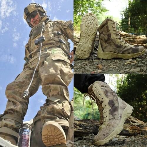 Black Hunting Boots Tactical Military Boots Men Work Shoes Waterproof Combat Desert Boots Mens Sneakers Botas Militares Hombre