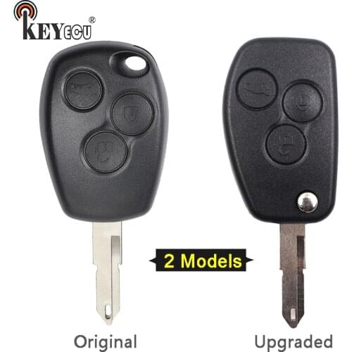 KEYECU for Renault Duster Logan Fluence Clio Vivaro Master Original/ Modified Flip Remote 3 Button Key Shell Case Fob NE73
