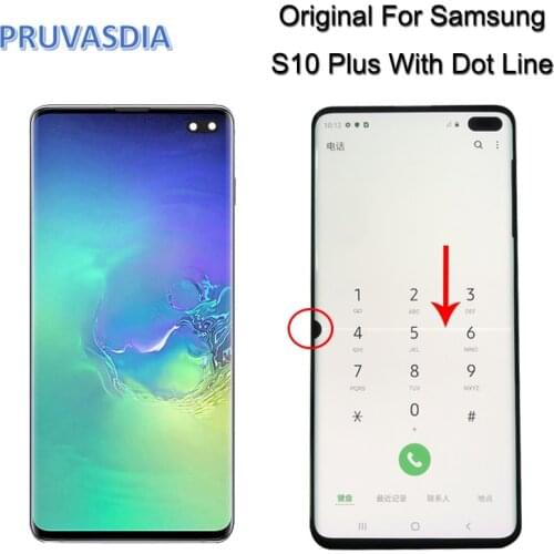 Original lcd For Samsung Galaxy S10 PLUS LCD G975 G975F G975U LCD Display Screen Touch Digitizer With Defect Assembly