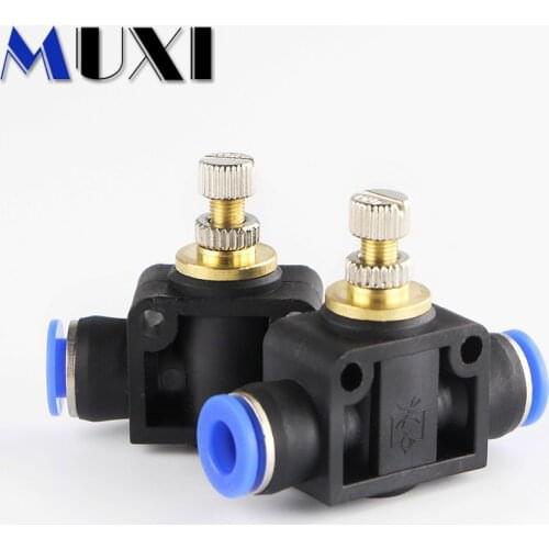 1pc Pneumatic Pipe Joint Throttle Valve Sa4 Sa6 Sa8 Sa10 Sa12 Air Flow Speed Control Pneumatic Parts