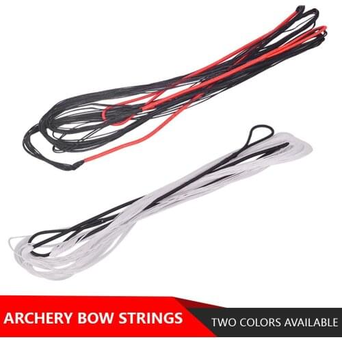 12 Strands Archery Recurve Bow Longbow Replace Bowstring Fit 58''-70''Bow Black And Red Bow String Shooting Accessories
